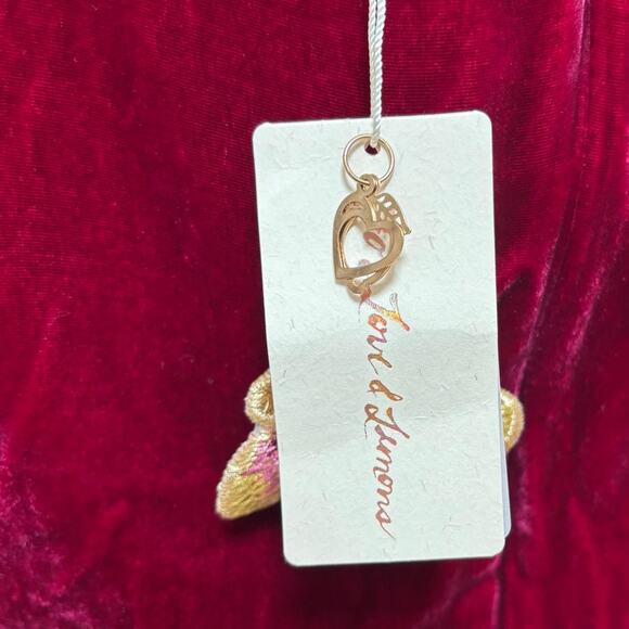 For Love & Lemons Papillon Mini Dress Large Red NWT - Picture 8 of 9